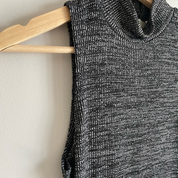 Chic Minimalist Grey Sweater Dress | High Neck Bodycon Capsule Wardrobe Staple - Picture 8 of 8